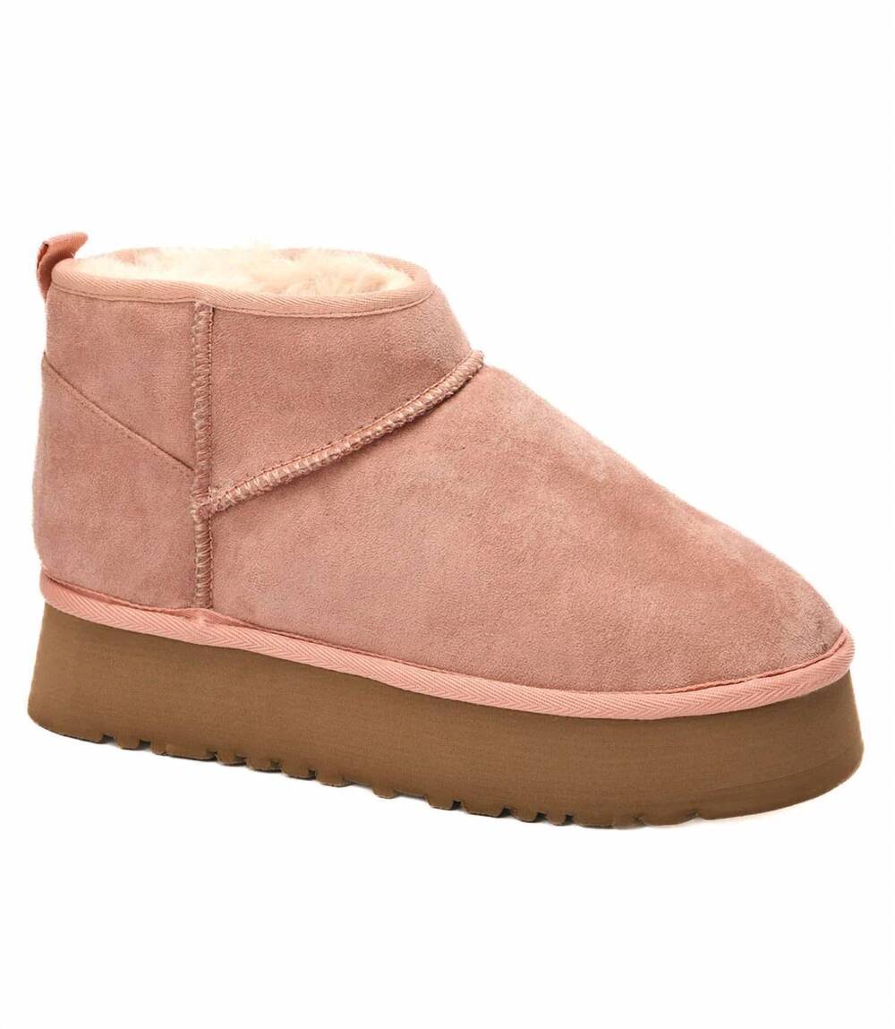 NEW CORKYS FOOTWEAR women's room service boot in blush faux suede